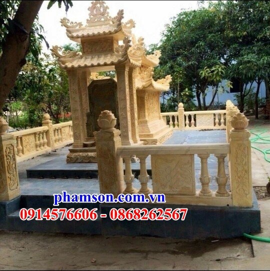 38 hàng rào tường lan can đá vàng nguyên khối mồ mả đẹp nhất bán tại Vĩnh Long
