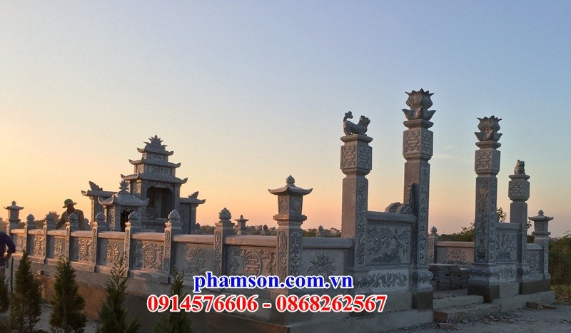 41 hàng rào đá nghĩa trang đẹp tại Ninh Bình