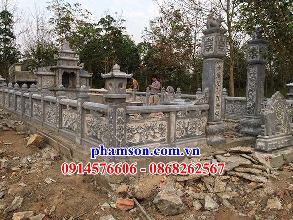 44 tường hàng bờ rào khu lăng mộ đá thanh hóa hiện đại đẹp bán Bắc Ninh