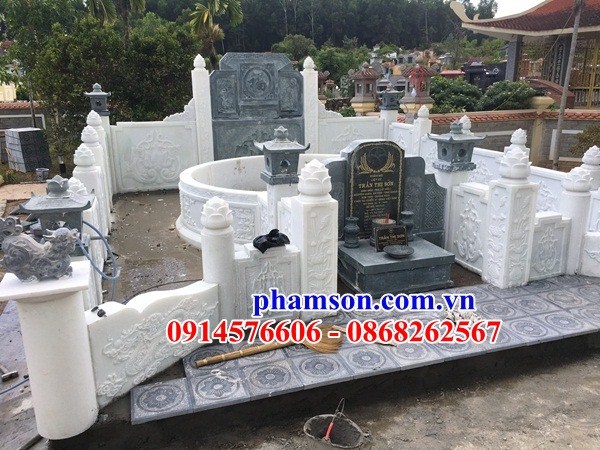 44 tường hàng bờ rào khu lăng mộ đá trắng cao cấp đẹp bán Bắc Ninh