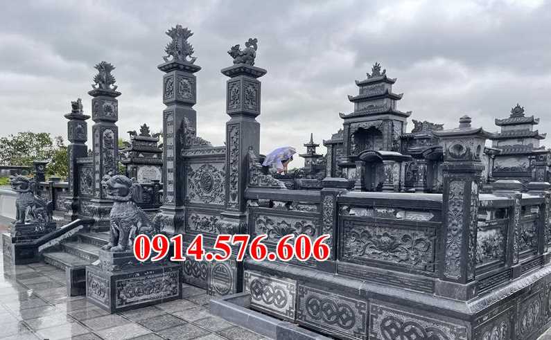 45 Tường rào đá khối nghĩa trang đẹp bán Bắc Giang