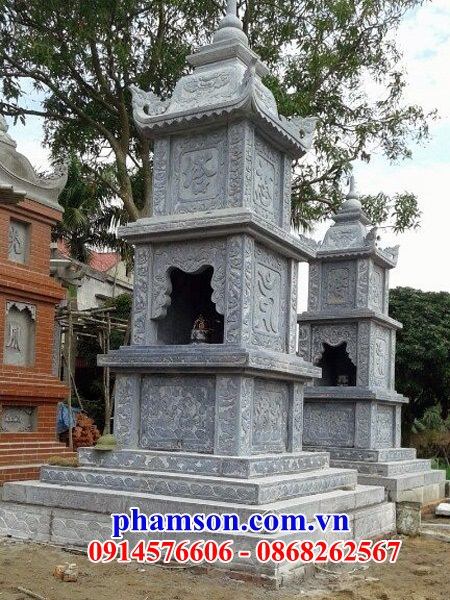 51 tháp mộ đẹp làm bằng đá xanh thanh hóa hiện đại tại hòa bình