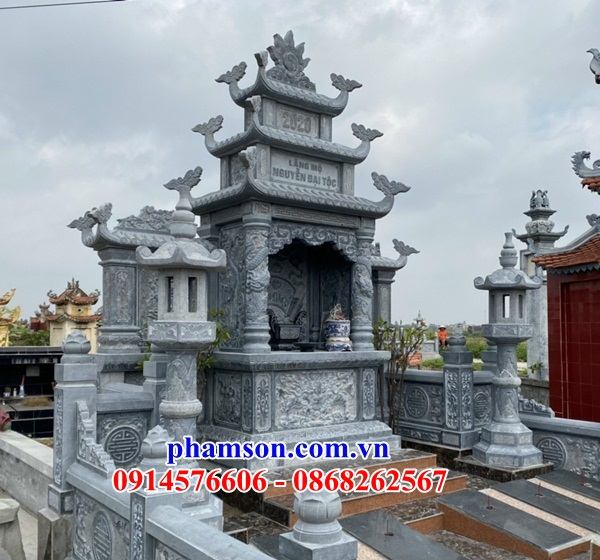 57 Lăng thờ đá đơn giản nguyên khối cao cấp thờ chung nghĩa trang khu lăng mộ mồ mả đẹp nhất Ninh Bình