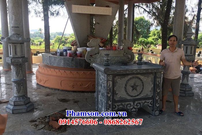 Giá bán 10 bàn lễ đá ninh bình nguyên khối thắp hương nhang ngoài sân đẹp tại Thái Nguyên