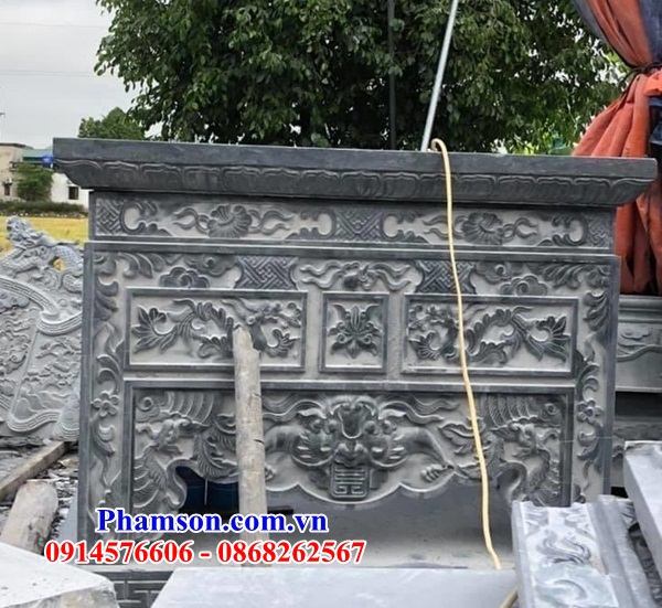 Giá bán 14 bàn thờ đá thanh hóa cao cấp bày lễ thắp nhang ngoài sân đẹp bán tại Vĩnh Long