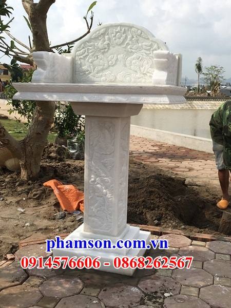 Kích thước 29 miếu thờ thần linh thổ địa đá trắng tự nhiên nguyên khối đẹp bán tại Bình Định
