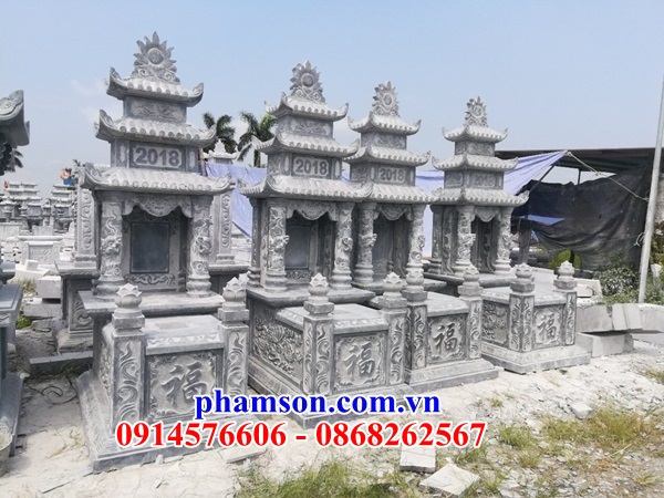 Kiểu 11 mộ đá hiện đại ba mái đẹp Đồng Tháp