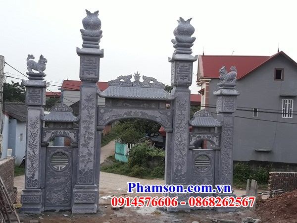 Làm 32 cổng đá thanh hóa hiện đại nhà thờ họ từ đường đẹp bán tại Quảng Trị
