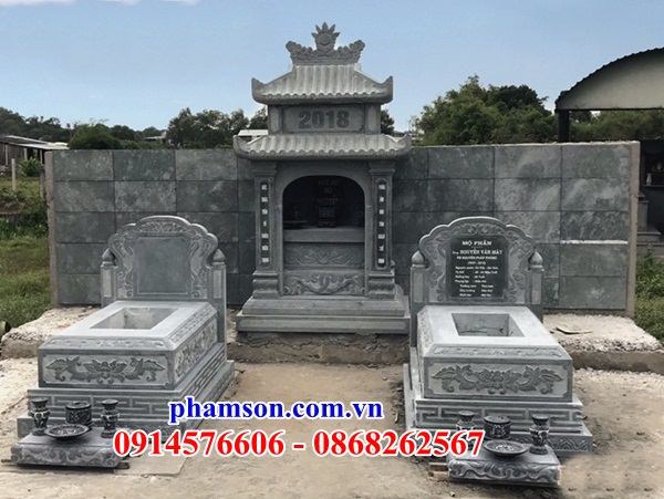 Lăng mộ đá xanh tự nhiên cao cấp cất đựng hũ hộp lọ tro hài cốt đẹp bán tại Kiên Giang