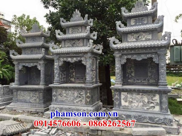 Lăng mộ mả đá xanh tự nhiên đựng tro hộp hài cốt đẹp bán tại Tiền Giang