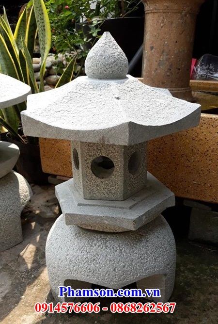 Mẫu đèn kiểu nhật cho sân vườn tiểu cảnh bằng đá thiết kế theo phong thủy