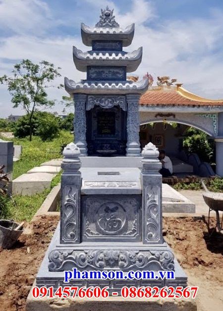 Thiết kế 04 mộ mồ mả đá ninh bình cao cấp ba mái đao che đẹp bán Cao Bằng