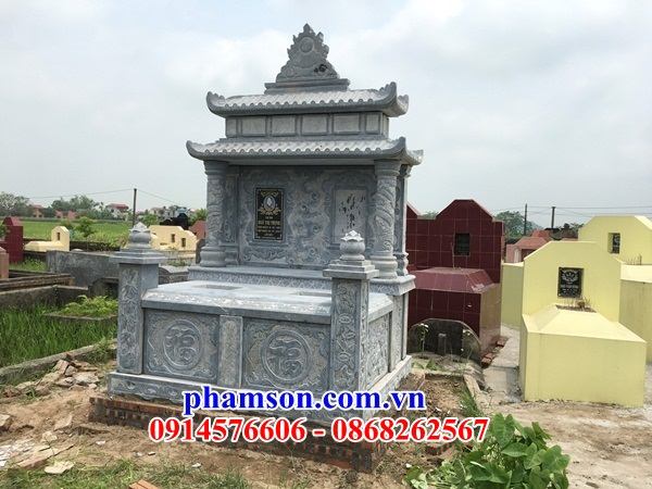 Thiết kế 05 mộ mồ mả đá đôi ông bà bố mẹ ba má đẹp bán Bình Thuận