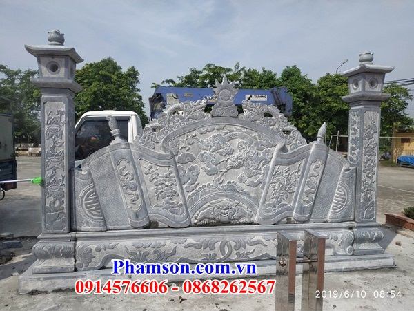 Thiết kế 13 cuốn thư đá trắng cao cấp nhà thờ từ đường nghĩa trang khu lăng mộ đẹp tại Lào Cai