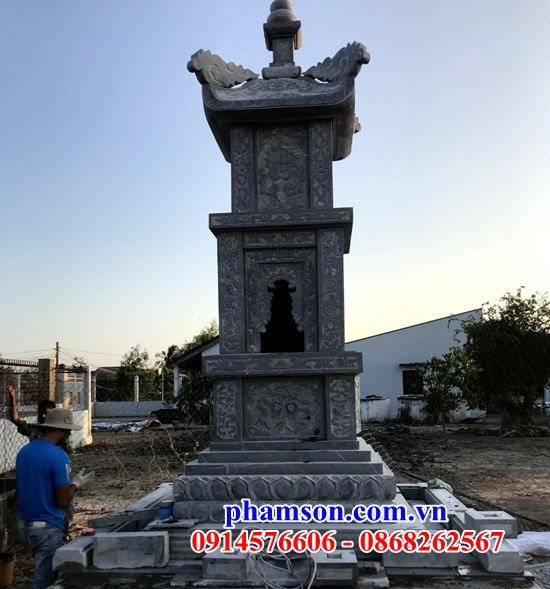 Thiết kế 41 mộ tháp phật giáo sư trụ trì đá cao cấp đẹp tại Thanh Hóa
