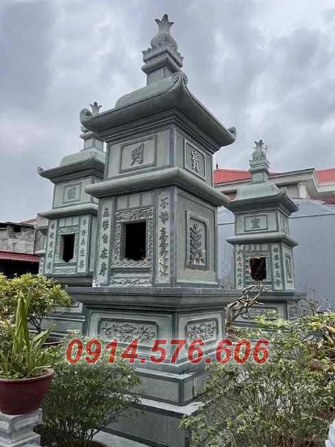 Thiết kế mộ tháp bằng đá xanh đẹp tại Lai Châu