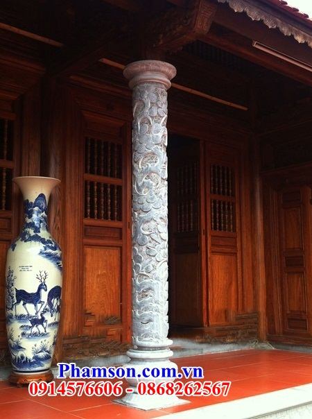 Xây 01 cột đá hình tròn thanh hóa đẹp tại Bà Rịa Vũng Tàu