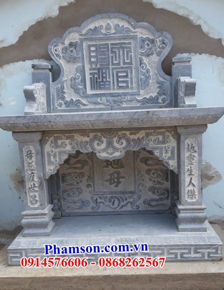 Xây 11 bàn thờ bày cắm nhang ngoài sân đá xanh tự nhiên đẹp nhất Ninh Bình