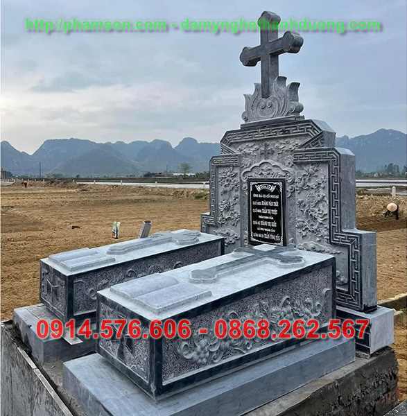 Xây 15 lăng mộ đá công giáo đẹp bán Hà Tĩnh - giá bán 24.05.2024