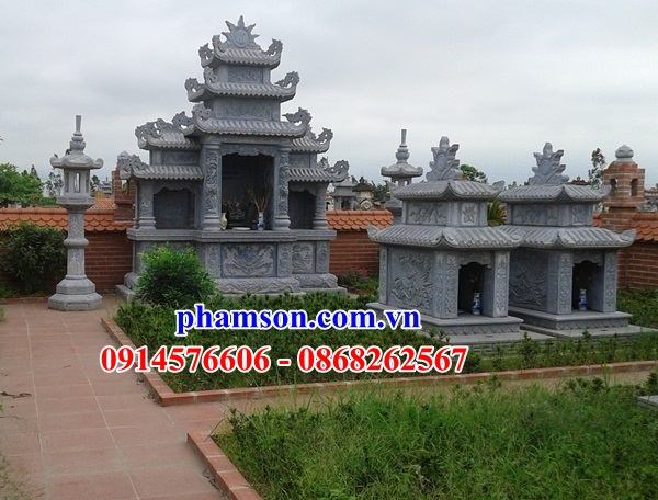 Xây 16 lăng thờ bằng đá xanh tự nhiên nghĩa trang khu lăng mộ đẹp nhất bán Lai Châu