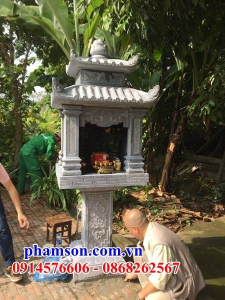 Xây 19 cây hương bằng đá ninh bình hiện đại thờ sơn thần linh thổ địa đẹp bán tại Điện Biên