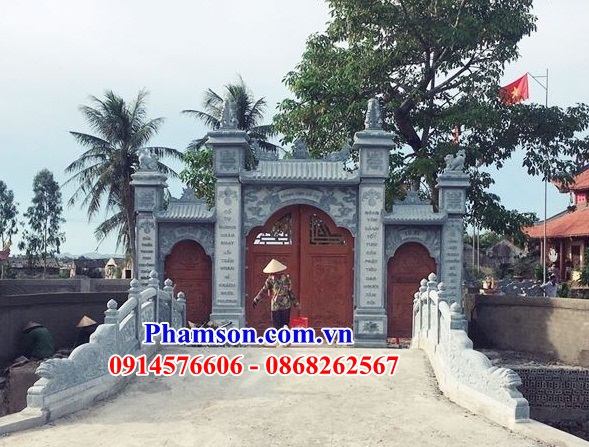 Xây 37 cổng đá từ đường đẹp bán Bình Định