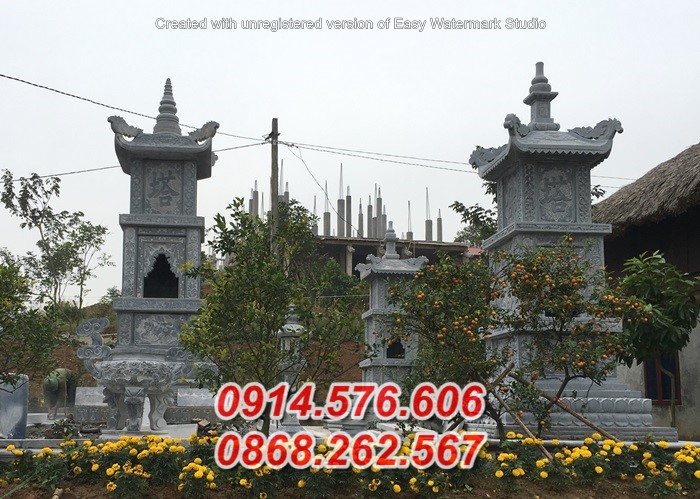 Mẫu bảo tháp sư bằng đá đẹp bán tại Nam Định - 5
