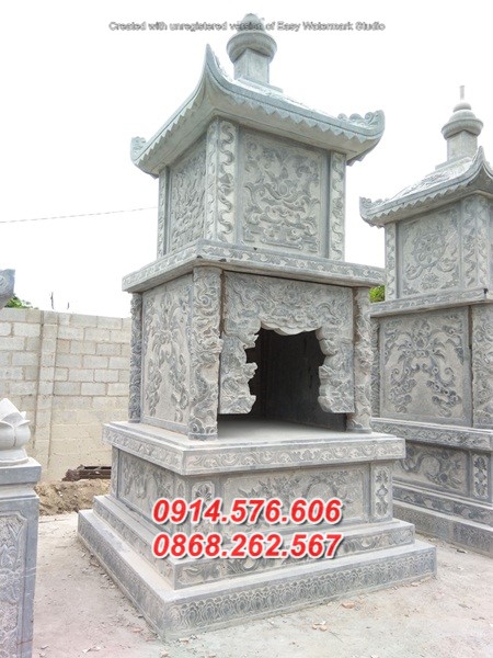 Mẫu mộ tháp sư bằng đá đẹp bán tại Quảng Ninh - 5