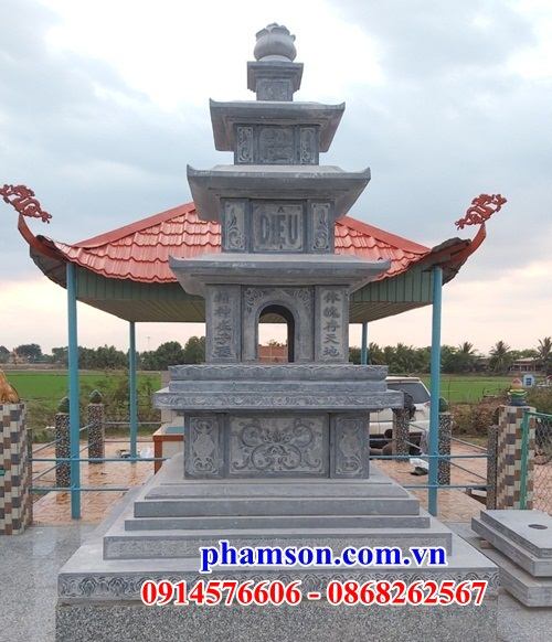 Mẫu mộ tháp sư bằng đá đẹp bán tại Quảng Ninh - 7