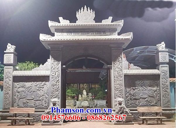 06 Cổng nhà thờ bằng đá tự nhiên nguyên khối thiết kế phong thủy tại Hà Tĩnh