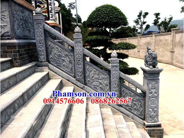 06 Lan can nhà thờ bằng đá tự nhiên nguyên khối thiết kế phong thủy