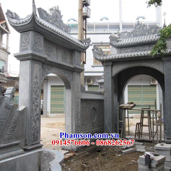 10 Thi công lắp đặt cổng nhà thờ bằng đá tự nhiên nguyên khối tại Tây Ninh