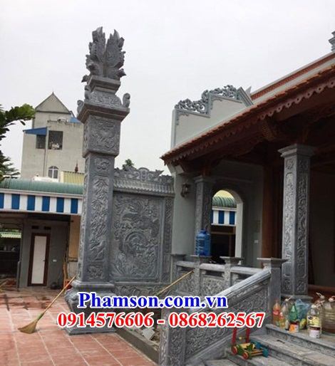 11 mẫu cột đồng trụ đình chùa bằng đá thiết kế đẹp tại hà nam