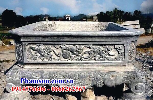 16 chậu cảnh trước cổng lăng mộ bằng đá mỹ nghệ Ninh Bình tại lào cai