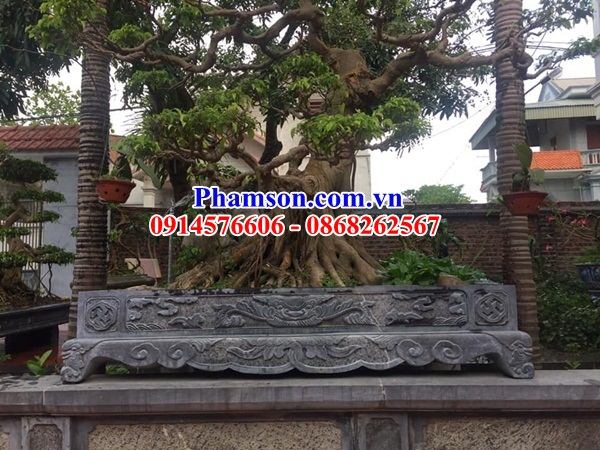 18 chậu cảnh trồng cây bonsai nhà thờ tổ đặt sân vườn bằng đá tại hà giang