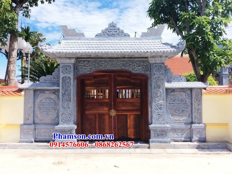 21 Cổng nhà thờ bằng đá khối Ninh Bình thiết kế phong thủy tại Bắc Ninh