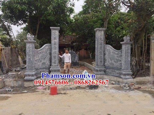 22 Cổng nhà thờ bằng đá khối Ninh Bình thiết kế đơn giản tại Bắc Giang