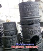 34 Bát hương nhà thờ bằng đá khối thanh hóa trạm khắc hoa văn sắc xảo bán tại An Giang