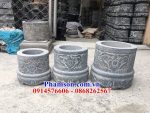35 Bát hương nhà thờ bằng đá khối thanh hóa điêu khắc rồng bán tại Vĩnh Long