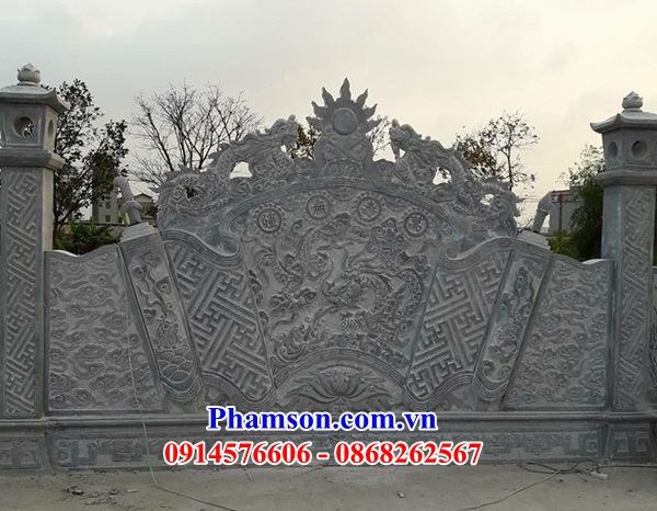 Bán báo giá 40 tắc môn nhà thờ đình chùa bằng đá chạm khắc hoa văn tinh xảo tại kon tum