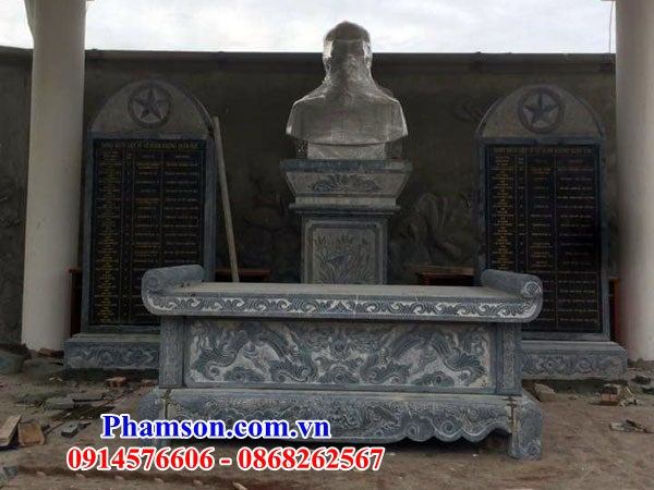 kích thước bàn ban thờ đá xanh tự nhiên khu lăng mộ nghĩa trang gia đình dòng họ tại bình phước
