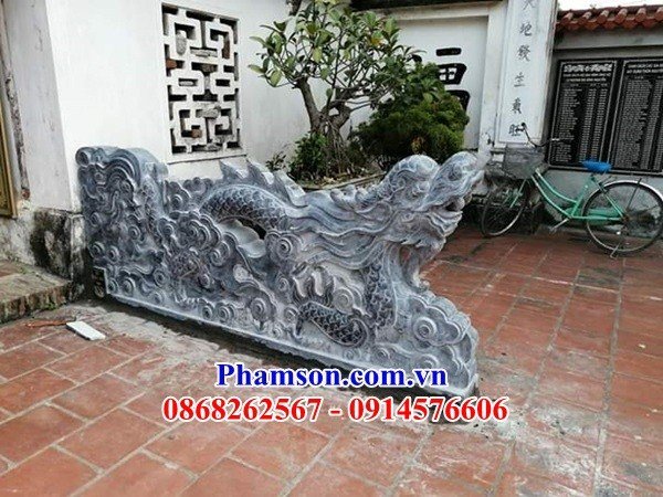 03 mẫu chiếu rồng đá phong thủy đình đền chùa xanh Thanh Hóa tại Hà Nam