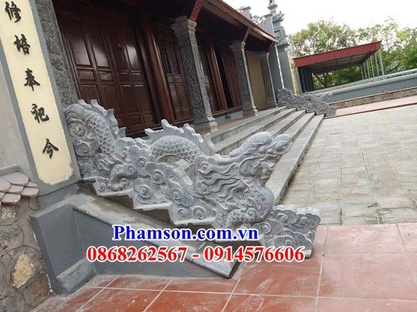 04 rồng đá bậc tam cấp đình đền chùa mỹ nghệ Ninh Bình tại Hòa Bình