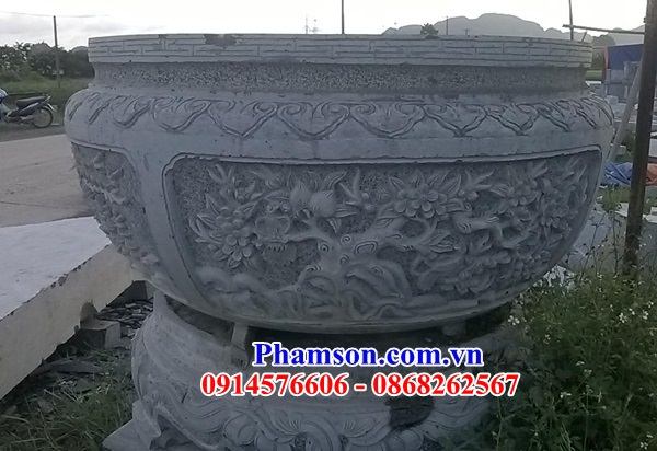 31 chậu trồng tròn cây cảnh bằng đá đẹp ninh bình thiết kế hiện đại tại ninh thuận