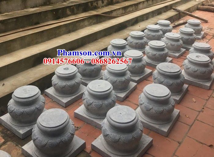 34 chân cột nhà thờ họ từ đường dòng họ gia tộc bằng đá tự nhiên nguyên khối tại khánh hòa