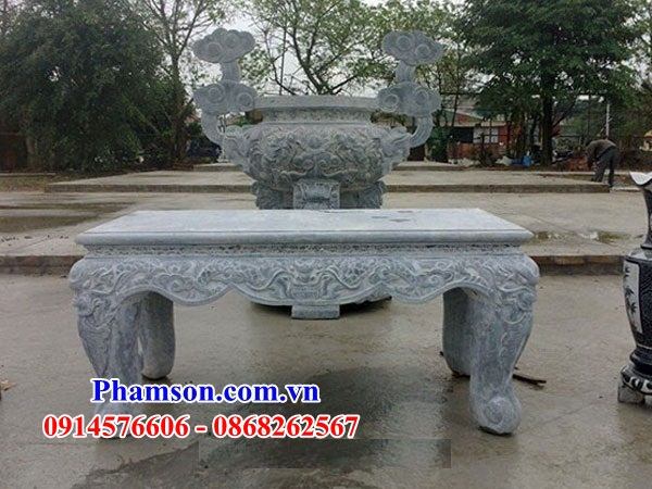 40 mẫu bàn đặt lễ ngoài sân đình đền chùa miếu bằng đá thiết kế hiện đại tại hà tĩnh