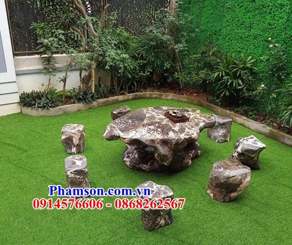 46 bộ bàn ghếđặt sân vườn tiểu cảnh bằng đá được ưa chuộng nhất tại bến tre