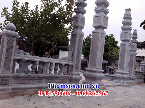 48 lan can tường hàng rào đình đền chùa miếu bằng đá thiết kế đẹp tại hải phòng