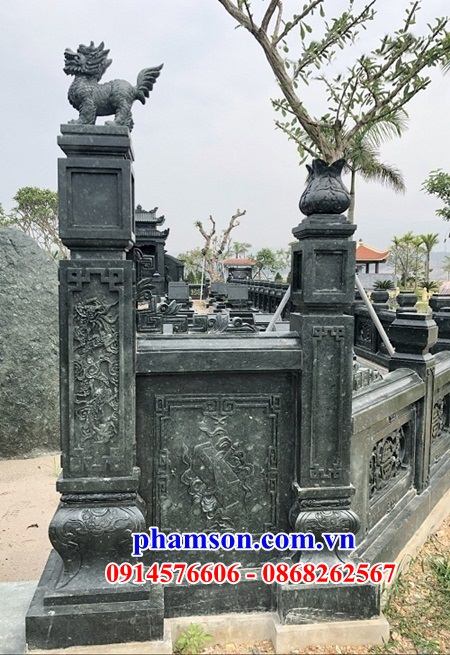 48 lan can tường hàng rào đình đền chùa miếu bằng đá xanh rêu tại hải phòng