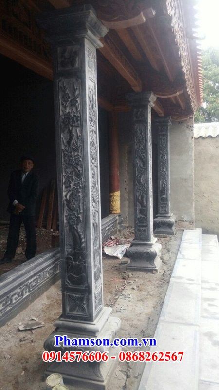 50 mẫu cột đình chùa bằng đá mỹ nghệ Ninh Bình tại hậu giang